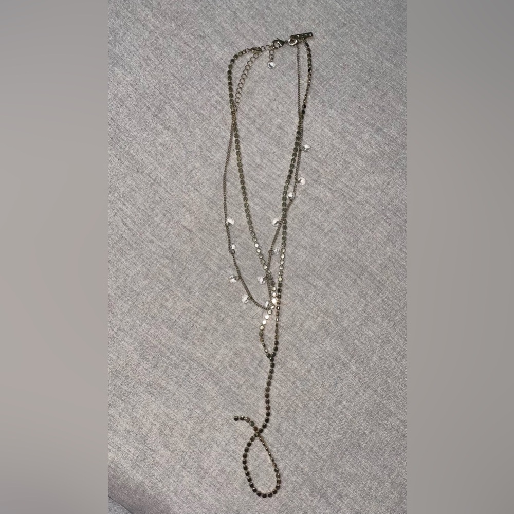 Gold and Diamond Speck Necklace